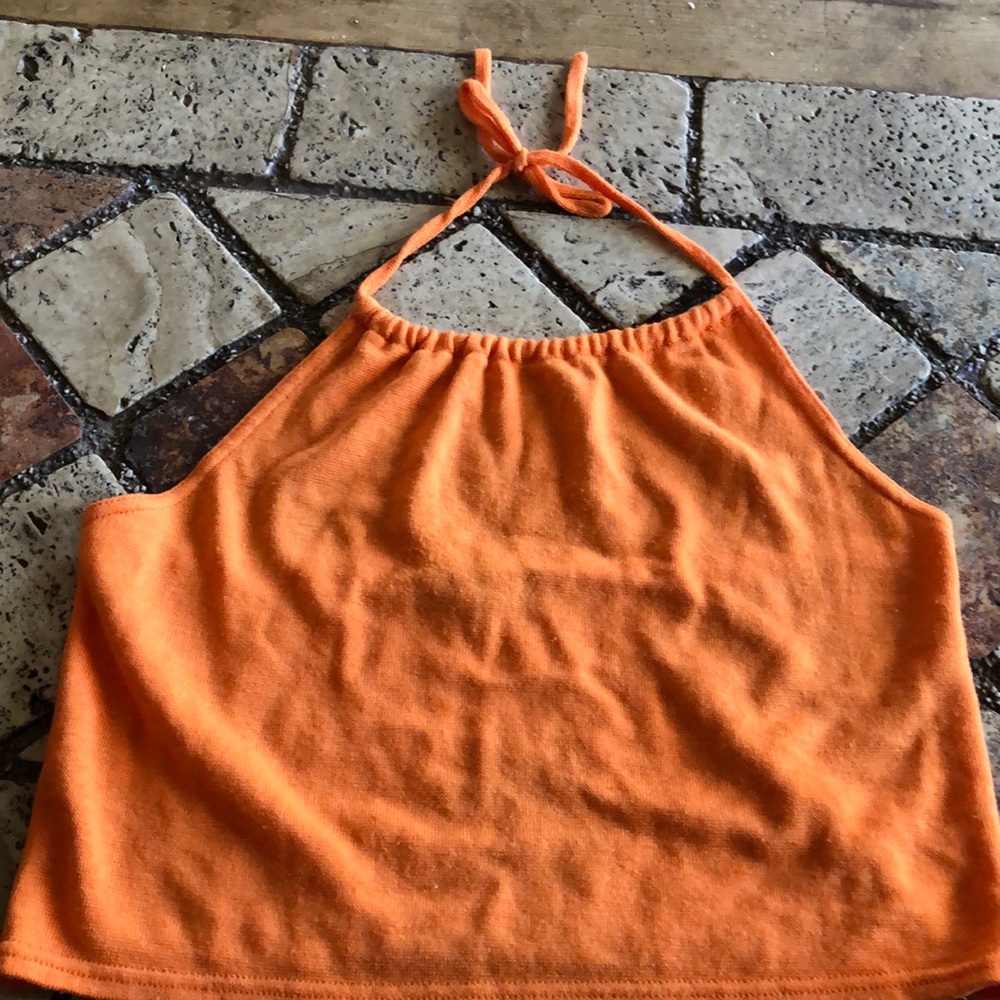 Orange halter top